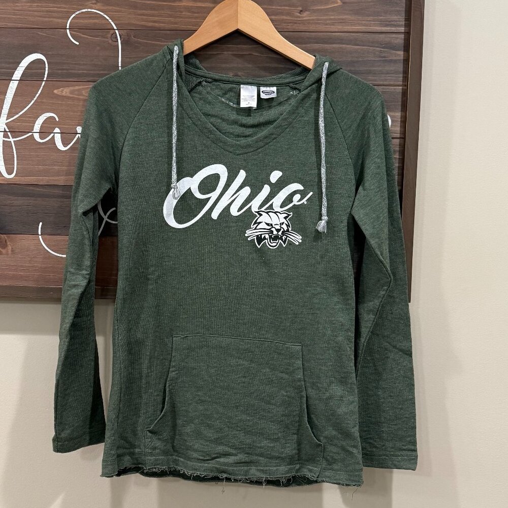 CONCEPTS SPORTS OHIO UNIVERSITY BOBCATS WOMEN'S SM COLLEGIATE PULL OVER HOODIE